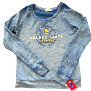 NWT Women’s Golden State Warriors Retro Logo Burnout
Crew Neck Sweatshirt M blue